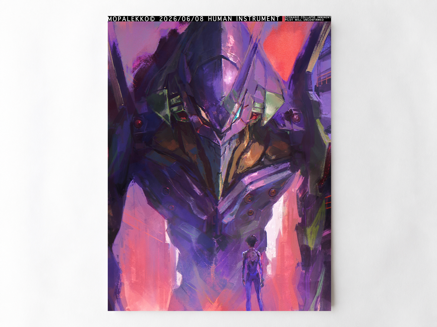 EVA Unit-01 Art Print | Evangelion Inspired Illustration | Anime Wall Art