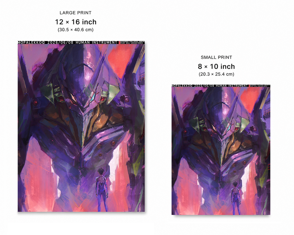 EVA Unit-01 Art Print | Evangelion Inspired Illustration | Anime Wall Art