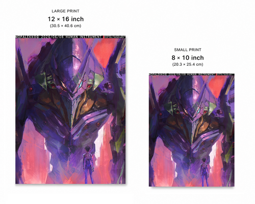 EVA Unit-01 Art Print | Evangelion Inspired Illustration | Anime Wall Art